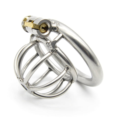 Super Small Stainless Steel Male Chastity Device - Essentially the Goto cage for serious chastity.