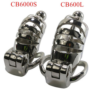 Stainless Steel Male Chastity Device Catheters CB6000L CB6000S Metal Chastity Cage Hollow Penis Sleeve Sex Toys for Men G7-1-227